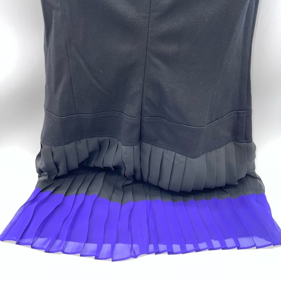 LOFT Black and Purple Mini Dress - Picture 6 of 16